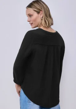 Blouse à manches 3/4 en qualité mousseline