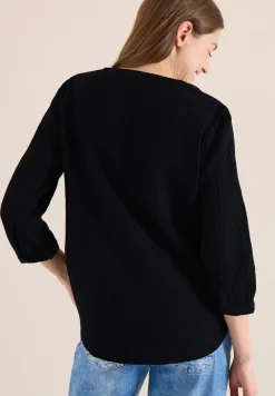 Blouse à manches 3/4 en qualité mousseline