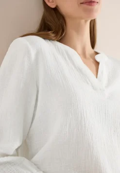Blouse à manches 3/4 en qualité mousseline