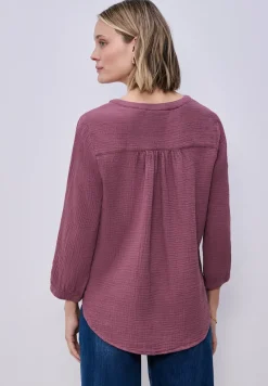 Blouse à manches 3/4 en qualité mousseline
