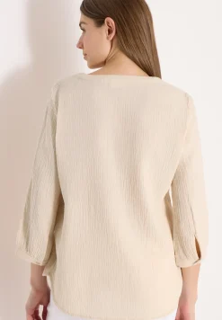 Blouse à manches 3/4 en qualité mousseline