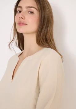 Blouse à manches 3/4 en qualité mousseline