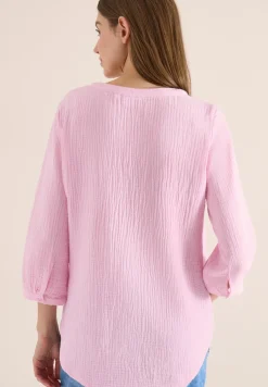 Blouse à manches 3/4 en qualité mousseline