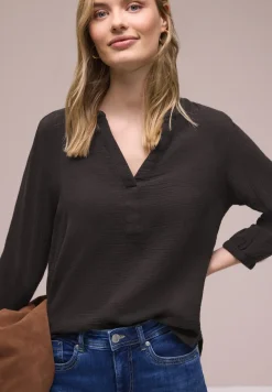Blouse à manches 3/4 en qualité mousseline