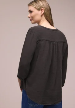 Blouse à manches 3/4 en qualité mousseline