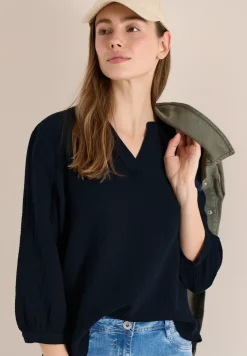 Blouse à manches 3/4 en qualité mousseline