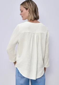 Blouse à manches 3/4 en qualité mousseline