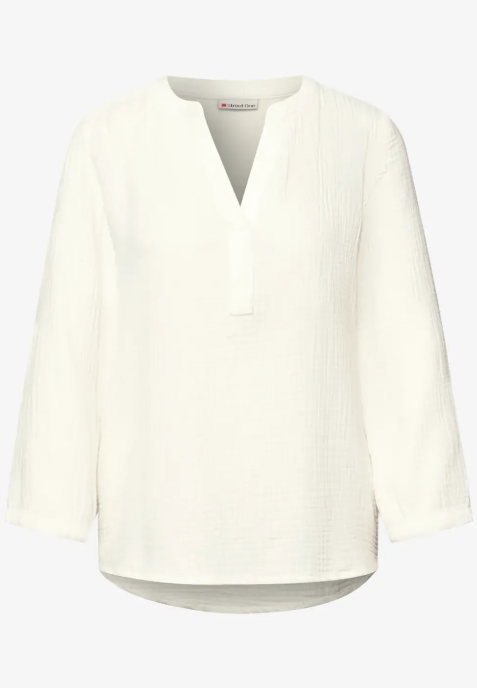 Blouse à manches 3/4 en qualité mousseline