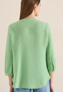 Blouse à manches 3/4 en qualité mousseline