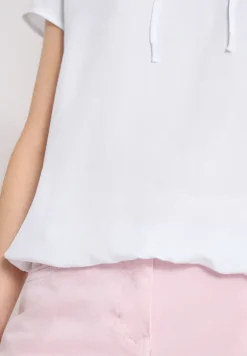 Blouse à manches courtes avec mélange de structures