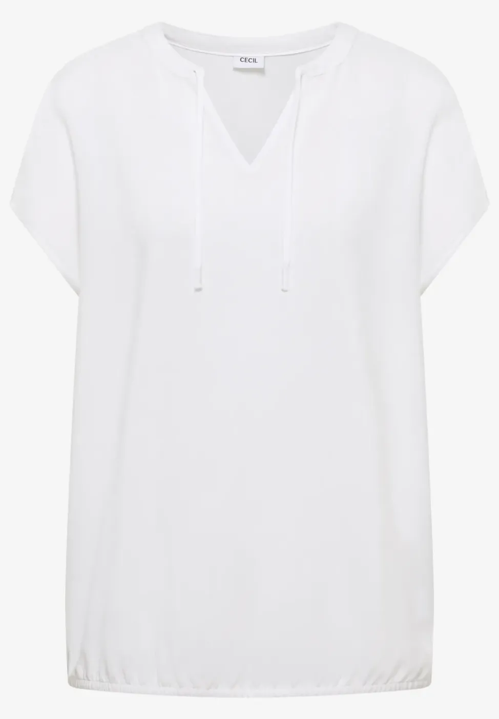 Blouse à manches courtes avec mélange de structures