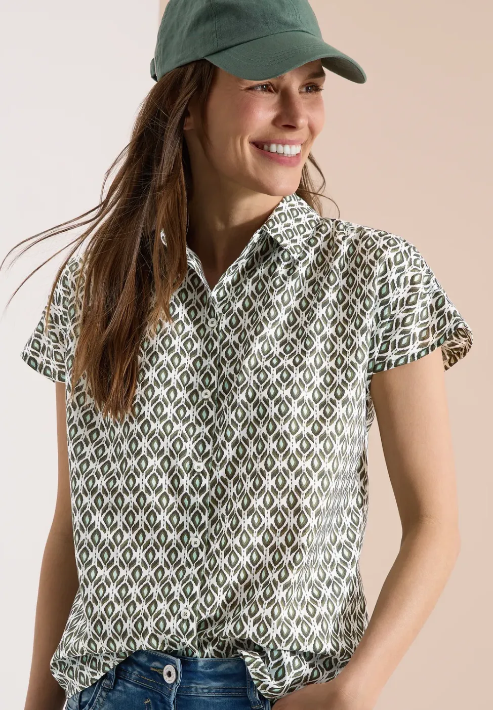 Blouse à manches courtes avec imprimé minimal