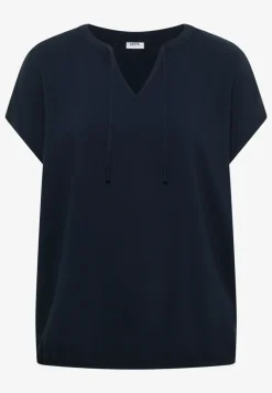 Blouse à manches courtes avec mélange de structures