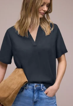 Blouse à manches courtes avec turn-up