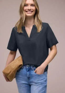 Blouse à manches courtes avec turn-up