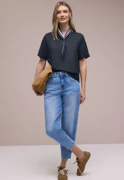 Blouse à manches courtes avec turn-up