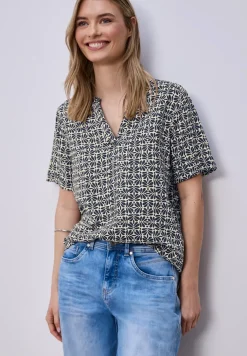 Blouse à manches courtes avec turn-up