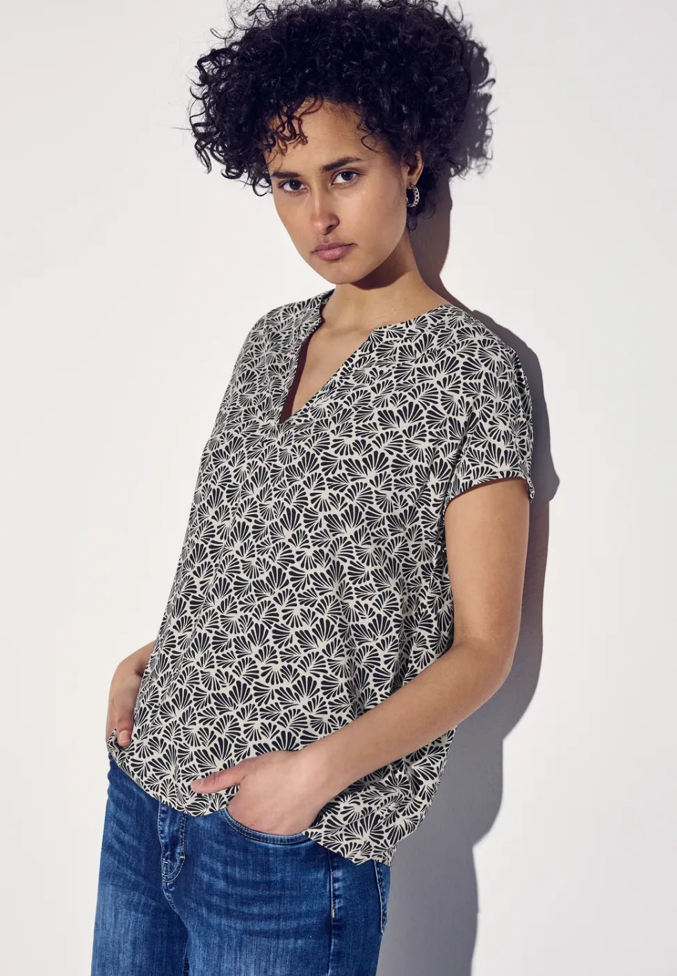 Blouse à manches courtes avec imprimé