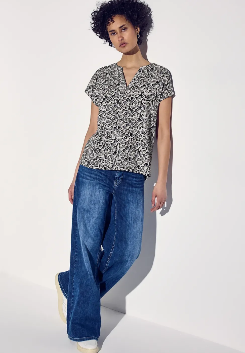 Blouse à manches courtes avec imprimé
