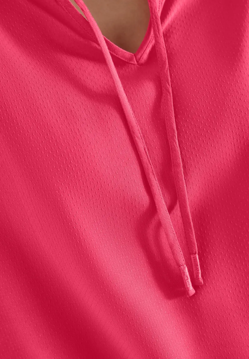 Blouse à manches courtes avec mélange de structures