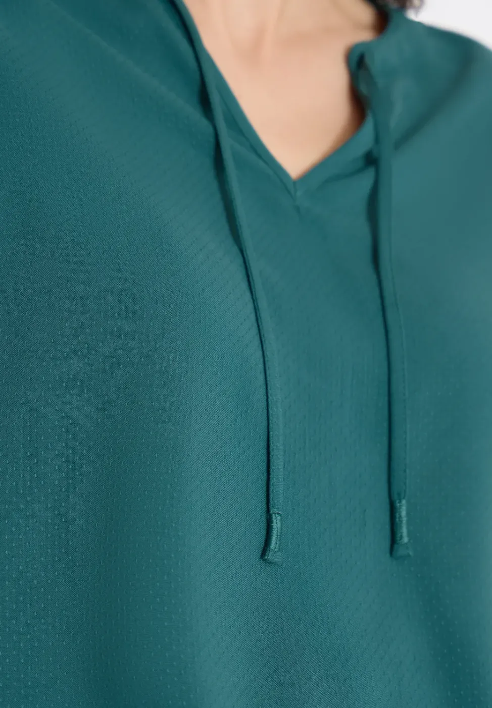 Blouse à manches courtes avec mélange de structures