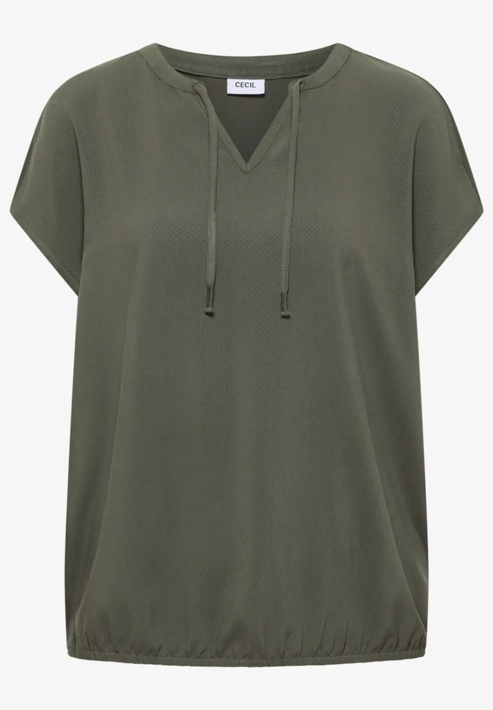 Blouse à manches courtes avec mélange de structures