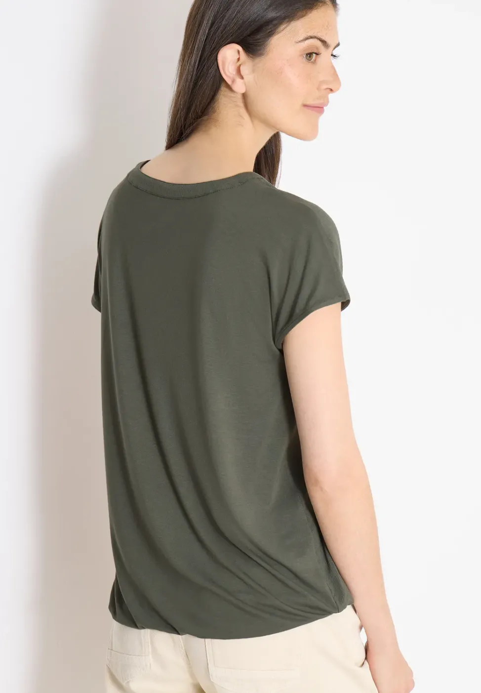 Blouse à manches courtes avec mélange de structures