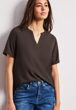 Blouse à manches courtes avec turn-up