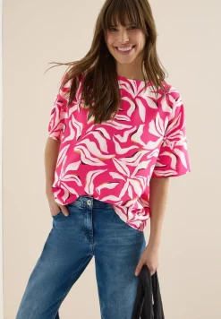 Blouse à manches courtes avec imprimé et boutons