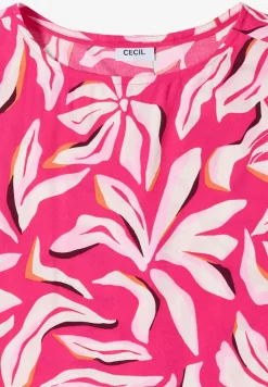Blouse à manches courtes avec imprimé et boutons