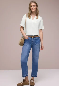 Blouse à manches courtes avec turn-up