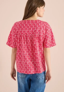 Blouse à manches courtes avec imprimé coquillage