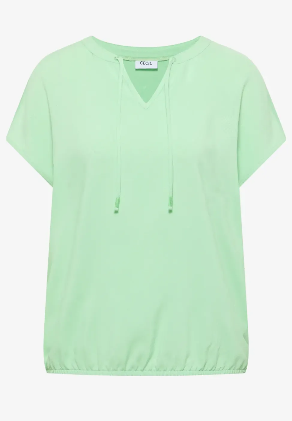 Blouse à manches courtes avec mélange de structures