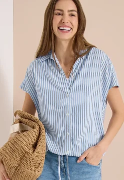 Blouse à manches courtes avec motif à rayures