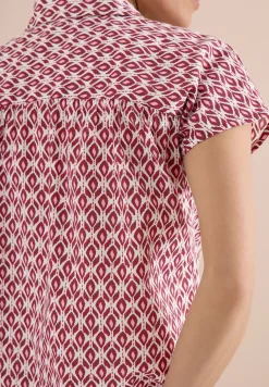 Blouse à manches courtes avec imprimé minimal