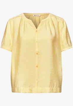 Blouse à manches courtes avec col fendu et boutons