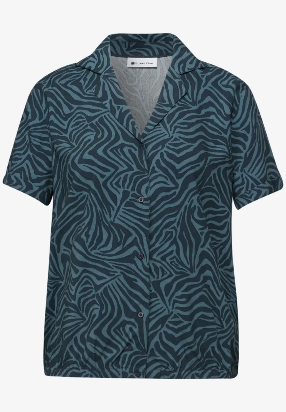 Blouse à manches courtes avec col bowling