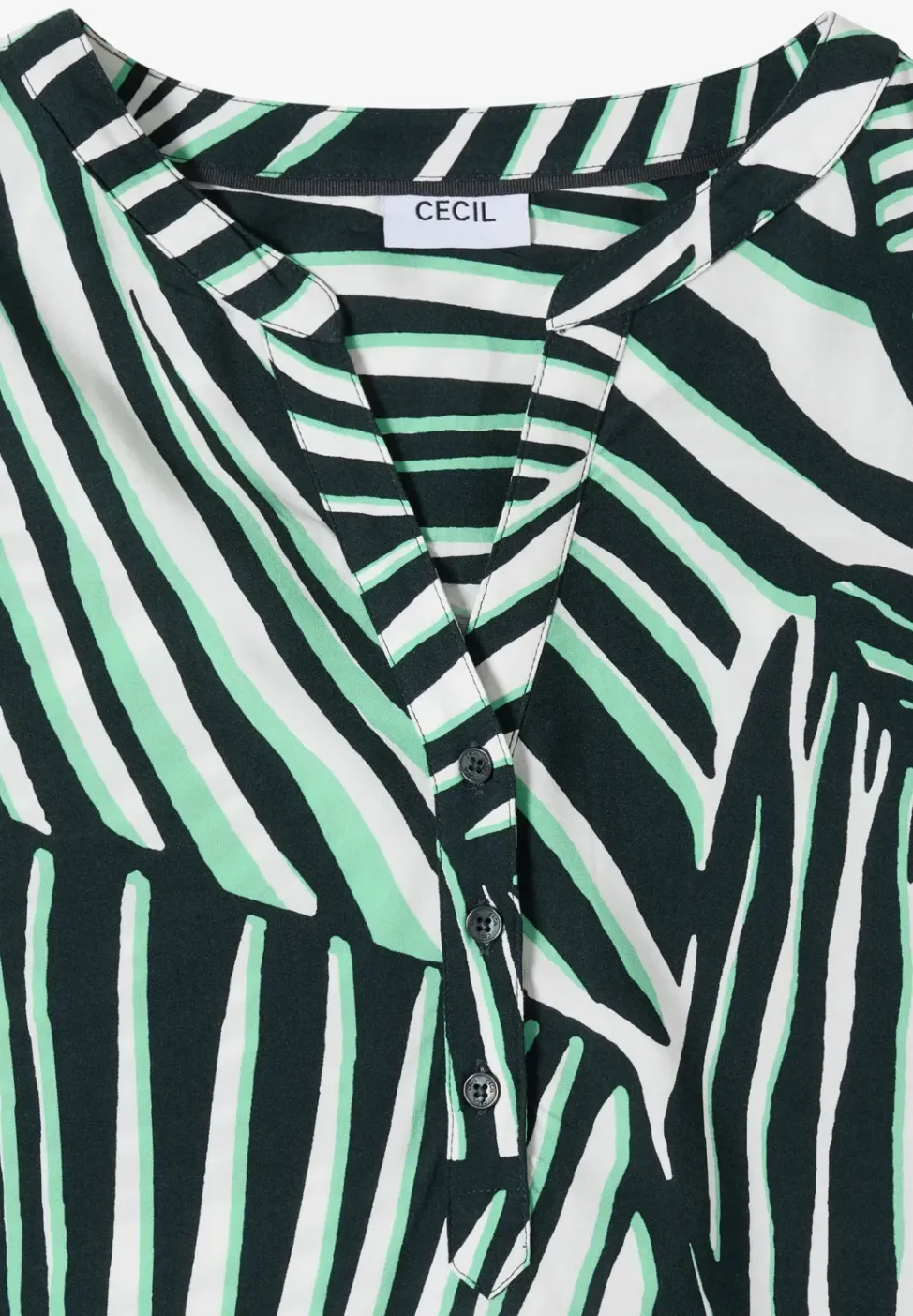Blouse à manches courtes avec split neck et imprimé