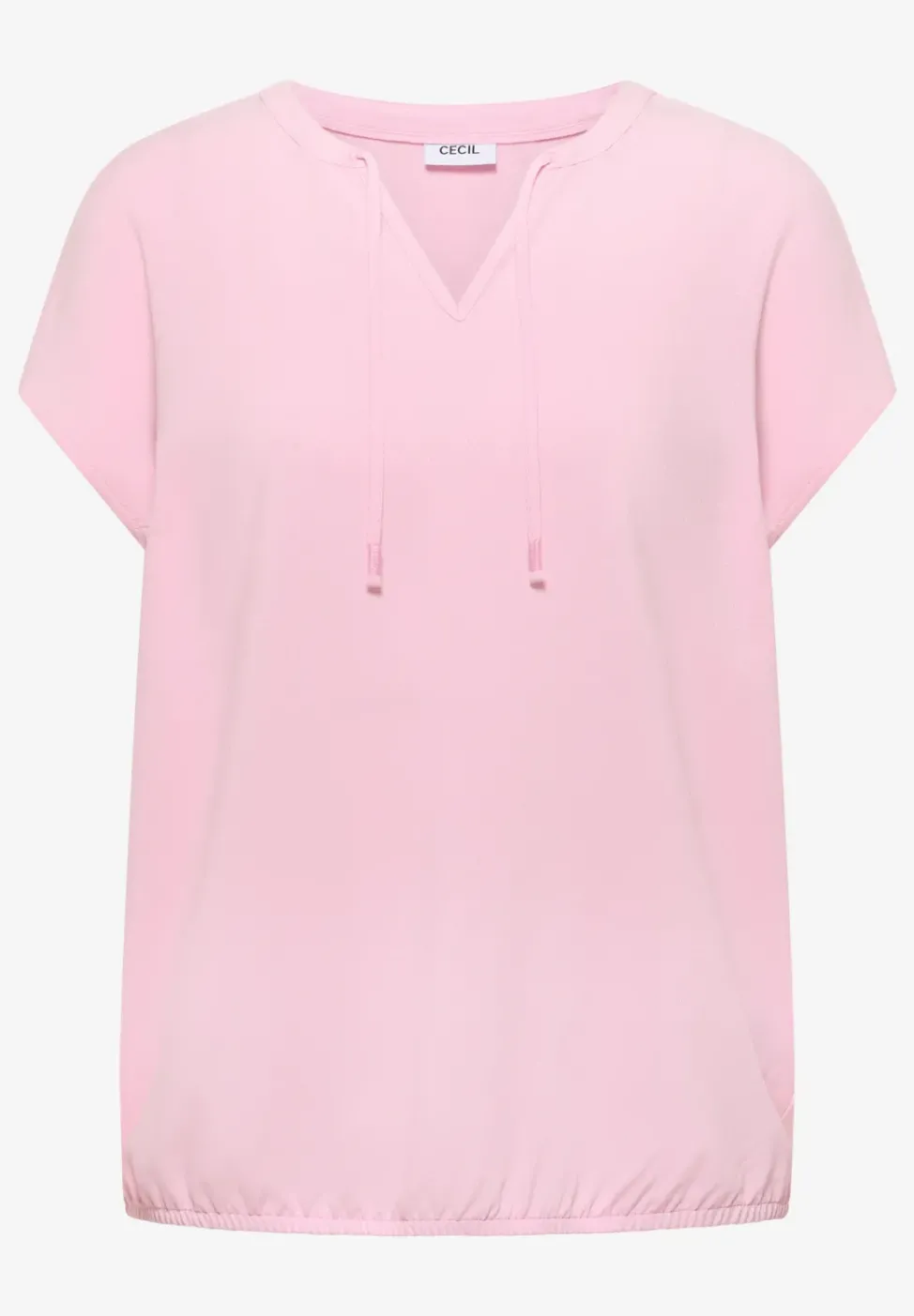 Blouse à manches courtes avec mélange de structures