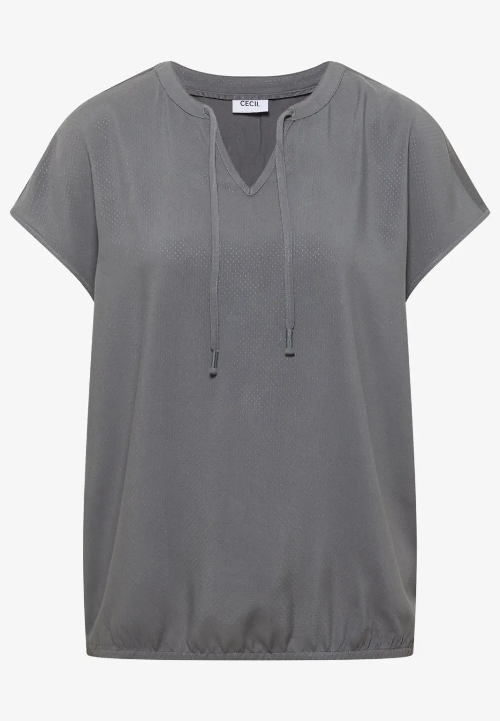 Blouse à manches courtes avec mélange de structures