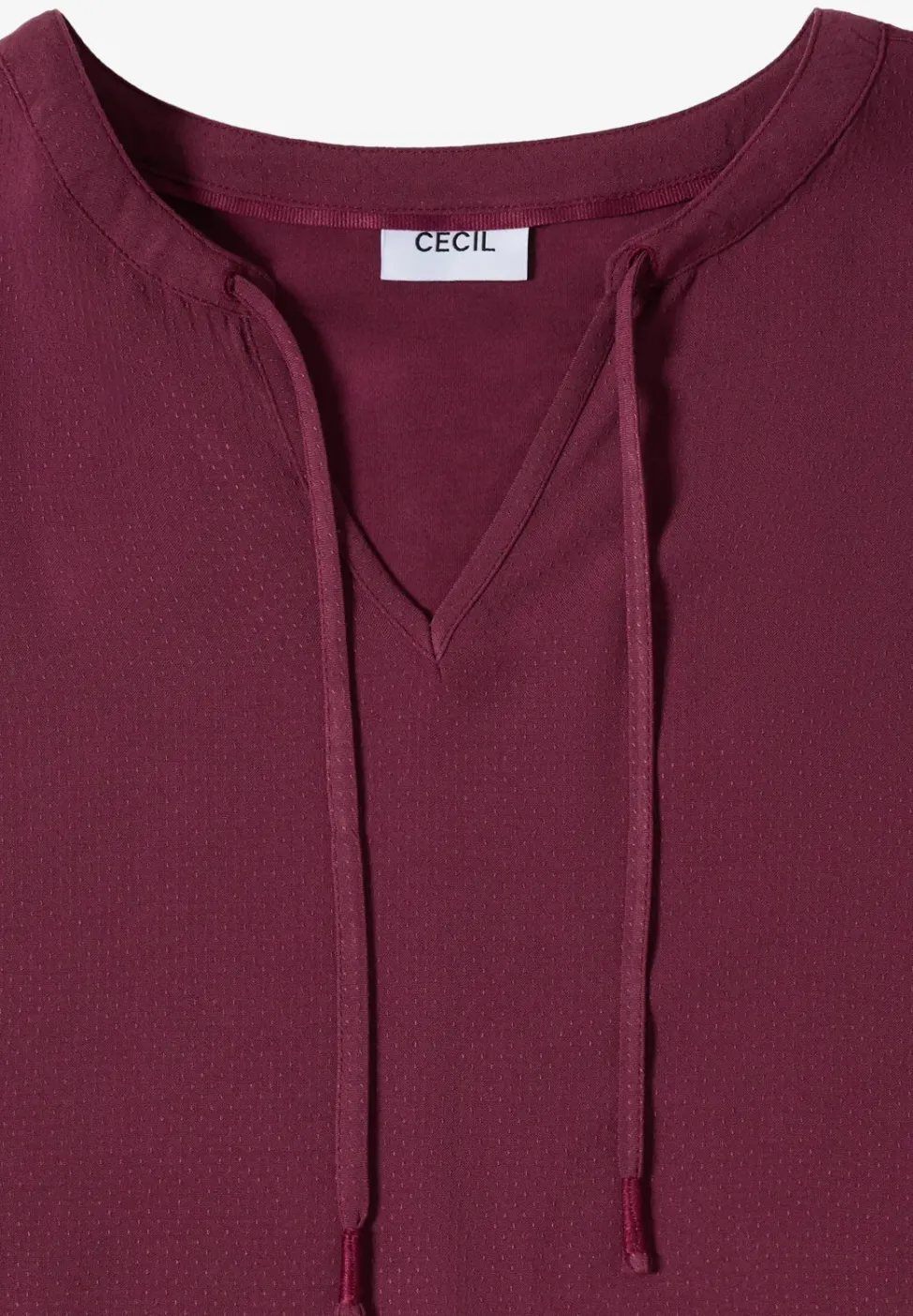 Blouse à manches courtes avec mélange de structures