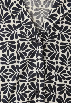 Blouse à manches courtes avec col bowling
