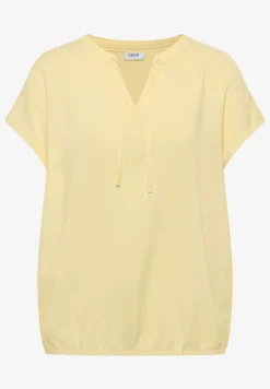 Blouse à manches courtes avec mélange de structures