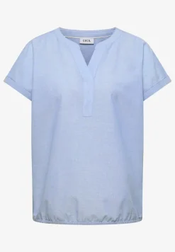 Blouse à manches courtes en qualité chambray