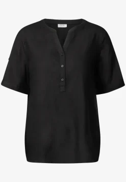 Blouse à manches courtes en couleur unie