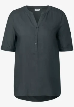 Blouse à manches courtes en couleur unie
