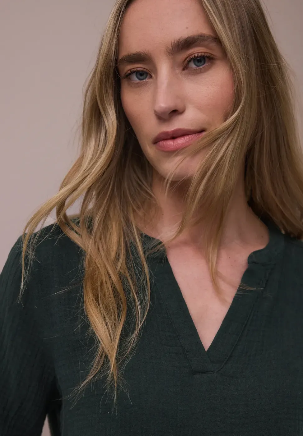 Blouse à manches courtes en qualité mousseline
