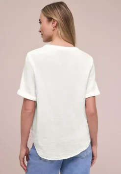 Blouse à manches courtes en qualité mousseline