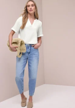 Blouse à manches courtes en qualité mousseline