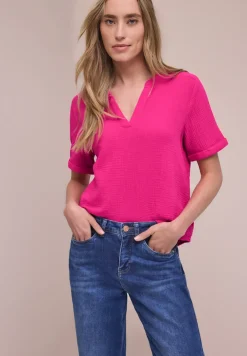 Blouse à manches courtes en qualité mousseline